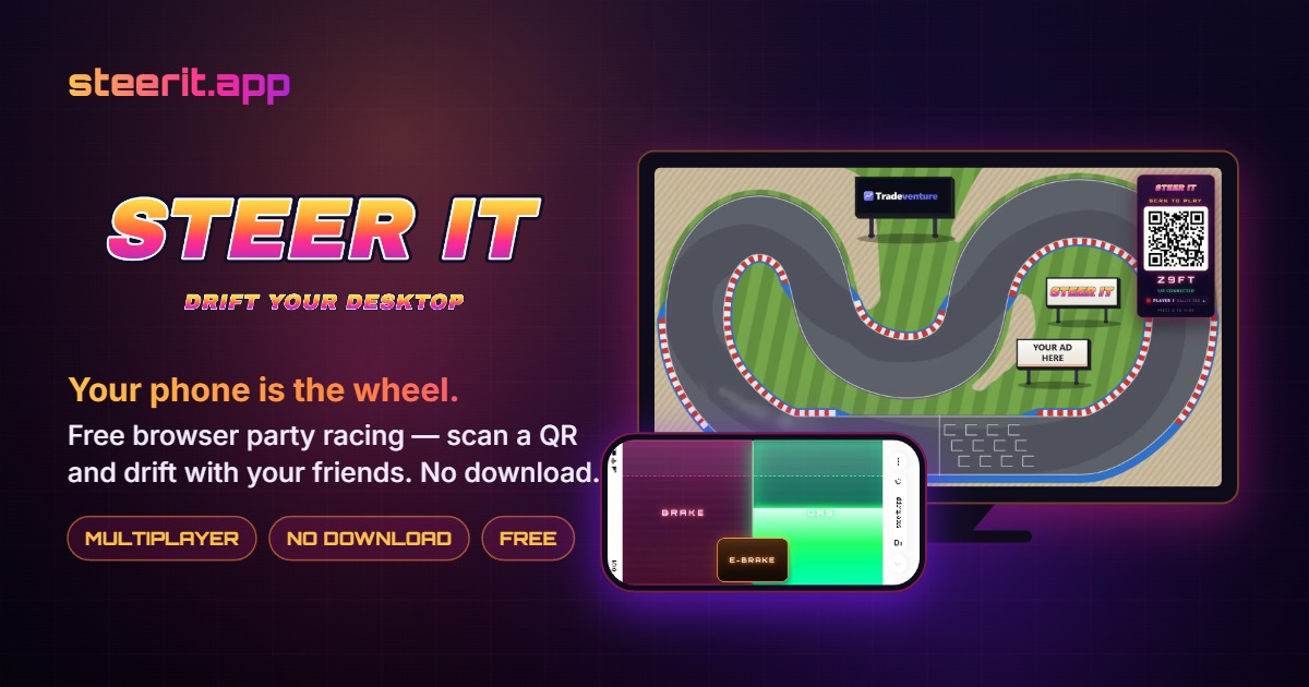 Steer It — Browser Multiplayer Party Racing Game
